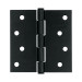 Bisagra cuadrada 4", negro mate, cabeza plana, HERMEX