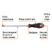 Desarmador de cruz 3/8" x 8" mango Comfort Grip, TRUPER