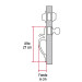 Jaladera y perilla, Berna llave-llave, negro, BASIC