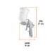 Pistola para pintar LVMP vaso plástico, 1.7 mm, TRUPER