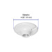 Portalámpara de porcelana, 4-1/2", redonda, VOLTECK