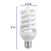 Pack 4 lámparas espiral T4 24 W luz de día, caja, VOLTECK