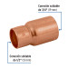 Reducción bushing de cobre 3/4 x 1/2", FOSET