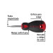 Desarmador plano 1/4" x 1-1/2"mango Comfort Grip, PRETUL