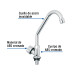 Llave individual fregadero,ABS,cuello corto,hexagonal, BASIC
