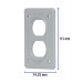 Placa tipo FS, doble, de sobreponer, VOLTECK
