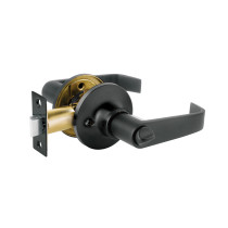 Cerradura manija "Siena" p/baño, negro mate, HERMEX