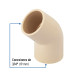 Codo 45° de CPVC de 3/4", FOSET