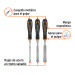 Juego de 3 formones mango Comfort Grip, TRUPER