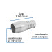 Niple de acero galvanizado 1-1/4" tipo botella, FOSET