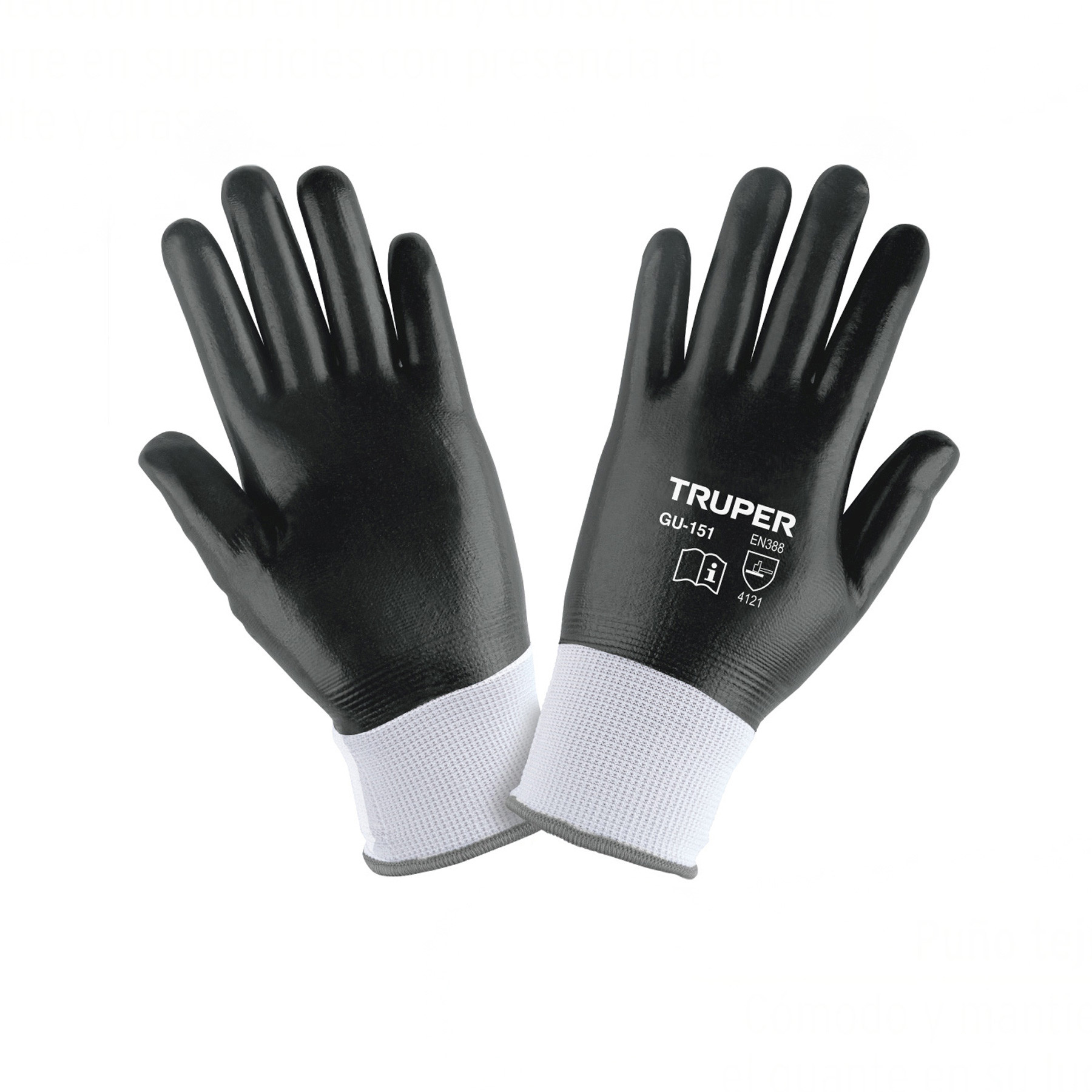 Guantes de poliéster recubiertos de nitrilo, CH, TRUPER