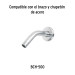 Regadera redonda 3-1/4", 5 funciones, sin brazo, FOSET AQUA