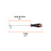 Desarmador de cruz 1/4" x 8" mango Comfort Grip, TRUPER