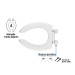 Asiento alargado sin tapa para taza fluxómetro, blanco, AQUA