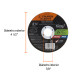 Disco abrasivo de corte preciso metal 4-1/2" x 1.6 mm EXPERT