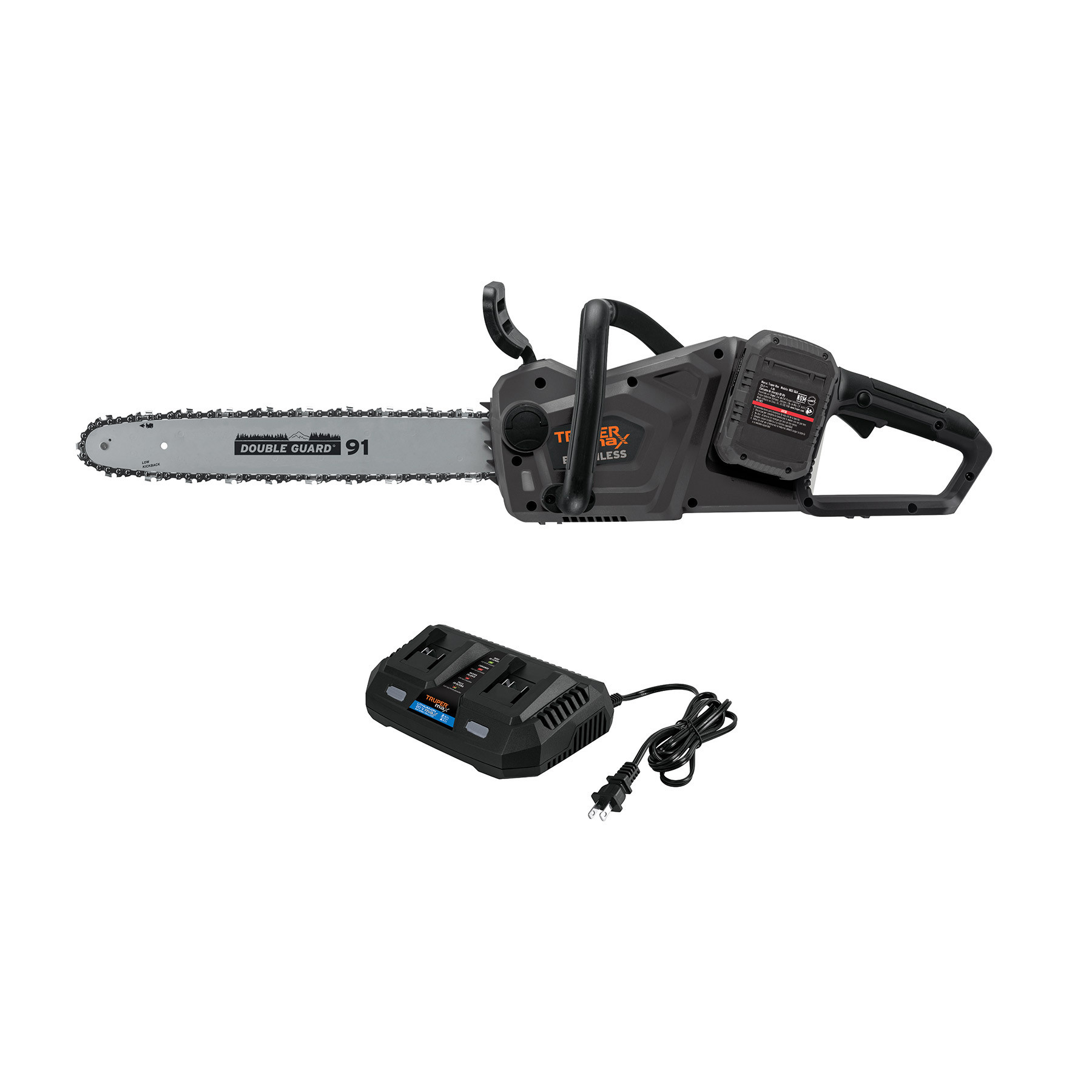 Motosierra inalámbrica 40V, sin carbones, TRUPER MAX