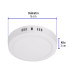 Luminario LED plafón 12W 3000K, redondo, blanco, VOLTECK