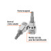 Dado punta hexagonal de 3/16", cuadro 3/8", TRUPER