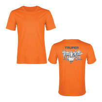 Playera cuello redondo para hombre, naranja, CH, TRUPER