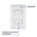 Placa armada 1 interruptor 1 escalera,blanco, línea Italiana