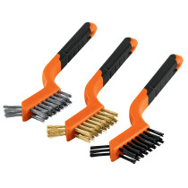 Juego de 3 minicepillos de alambre 28 pinceles, TRUPER
