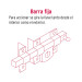 Cerradura de barra fija, izquierda, HERMEX