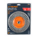 Carda circular 8" alambre trenzado, eje 5/8"-11, TRUPER
