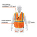 Chaleco de seguridad para arnés, alta visibilidad, naranja