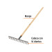 Rastrillo recto de 16 dientes, mango de 60", TRUPER