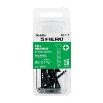 Blíster 16 pijas 6 x 1-1/2"cabeza plana phillips multiusos