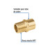 Conector NPT soldable de latón, 1/2" X 3/8", FOSET