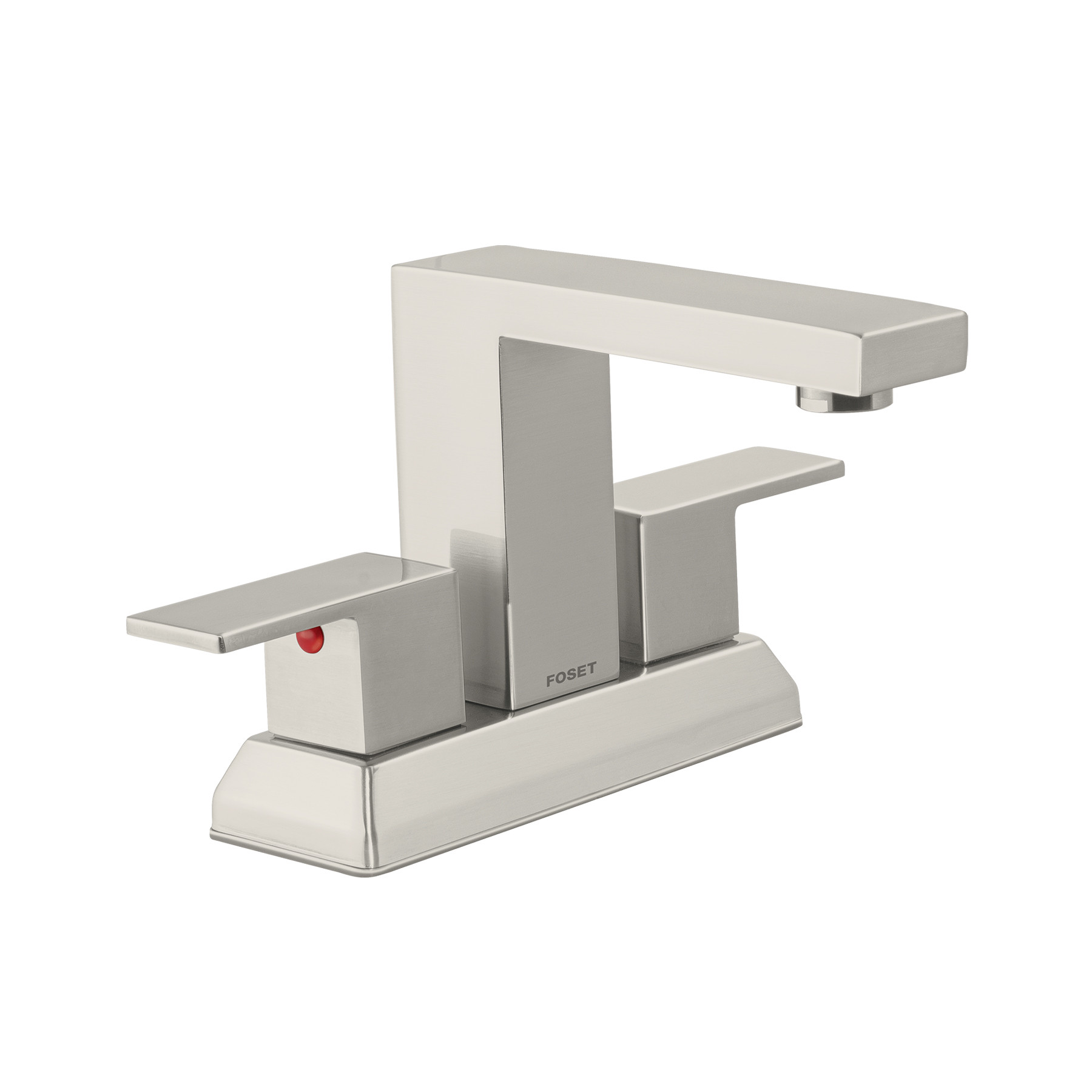 Mezcladora para lavabo 4", satín, FOSET KUBO
