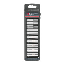 Juego de 10 dados largos cuadro 1/4" std, TRUPER