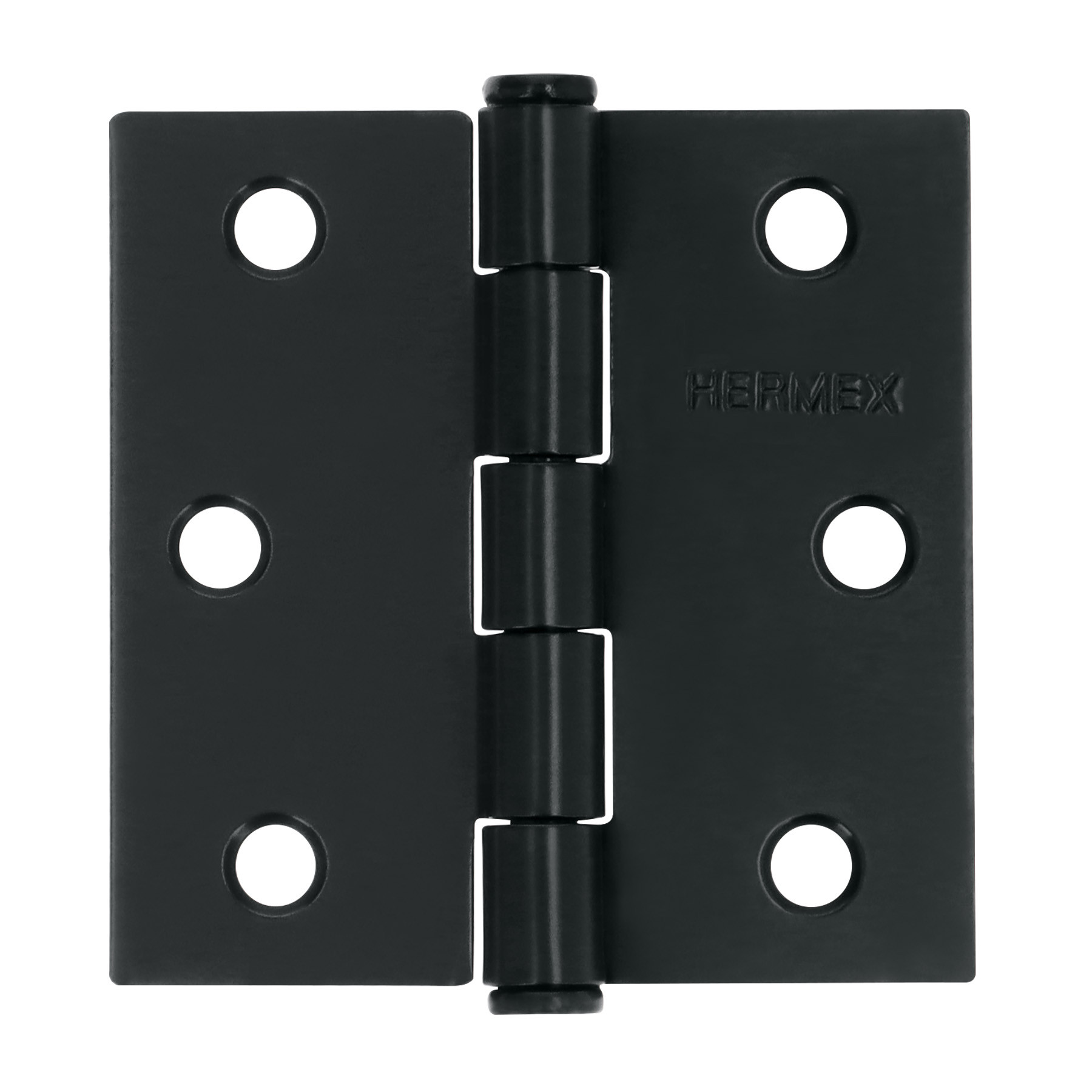 Bisagra cuadrada 2 1/2", negro mate, cabeza plana, HERMEX