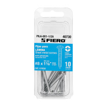 Blíster con 10 pijas para lámina, #8 x 1-1/2", FIERO