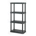 Estante plástico 4 repisas capacidad 45kg, 61x38x125, PRETUL