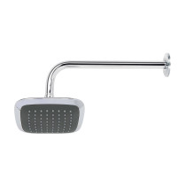 Regadera cuadrada 6", ABS, con brazo y chapetón, cromo, AERO