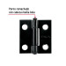 Bisagra rectangular 1 x 7/8", acero negro mate, HERMEX