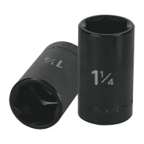 Dado largo impacto de 1-1/4", 6 puntas, cuadro 1/2", TRUPER