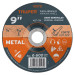 Disco de 9" para corte de metal, tipo 41, TRUPER