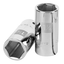 Dado largo de 1-1/4", 6 puntas, cuadro 3/4", TRUPER