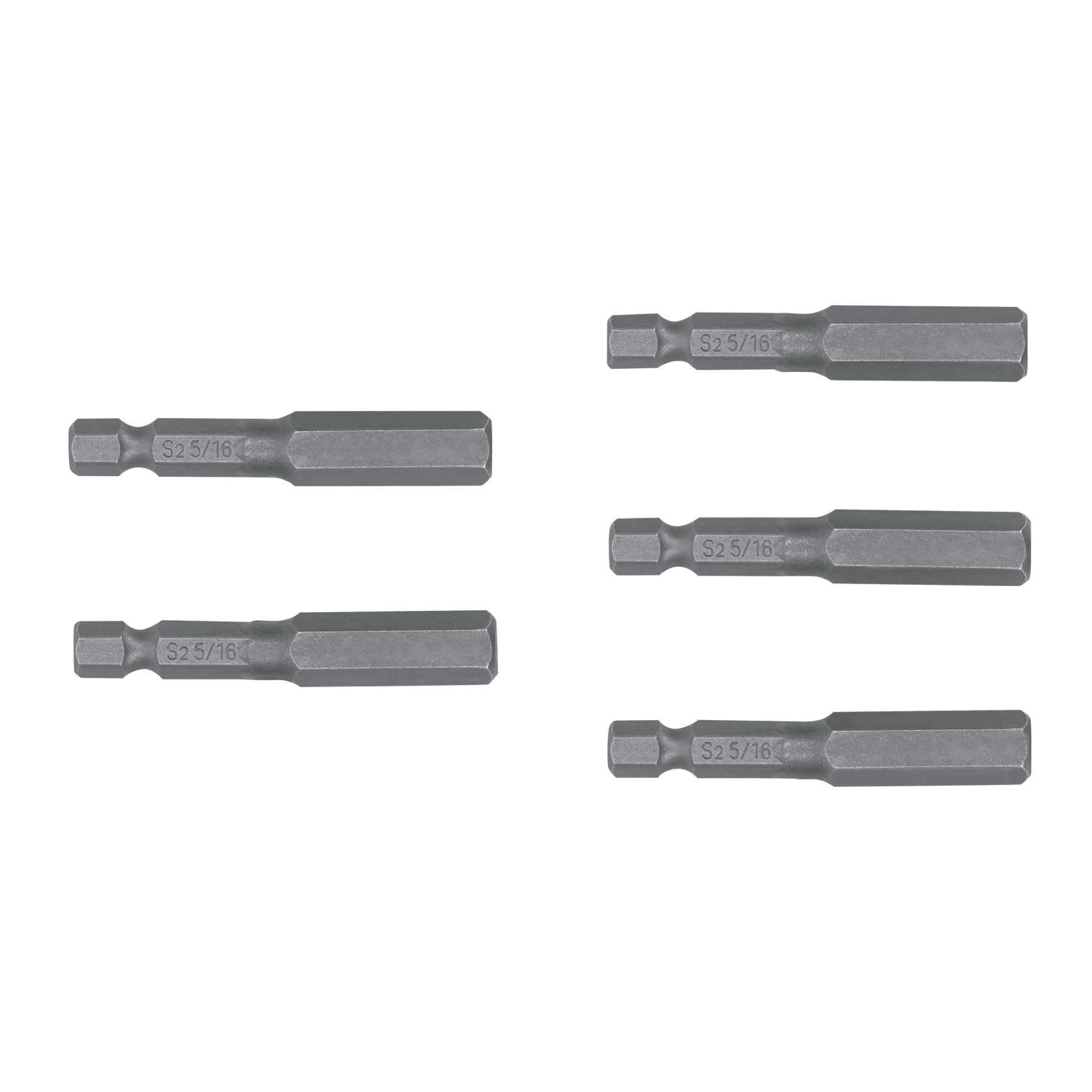 Estuche con 5 puntas hexagonales de 5/16mm largo 2", EXPERT