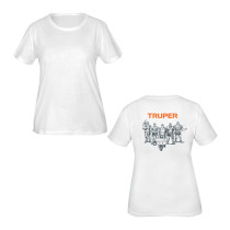 Playera cuello redondo para mujer, blanca, G, TRUPER