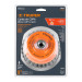 Carda copa 5" alambre trenzado fino, eje 5/8"-11, TRUPER
