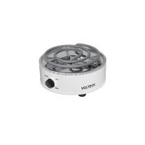Parrilla eléctrica red. 1 quemador espiral, blanca, VOLTECK