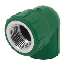 Codo 90° PPR, 1", rosca hembra con inserto metálico, FOSET