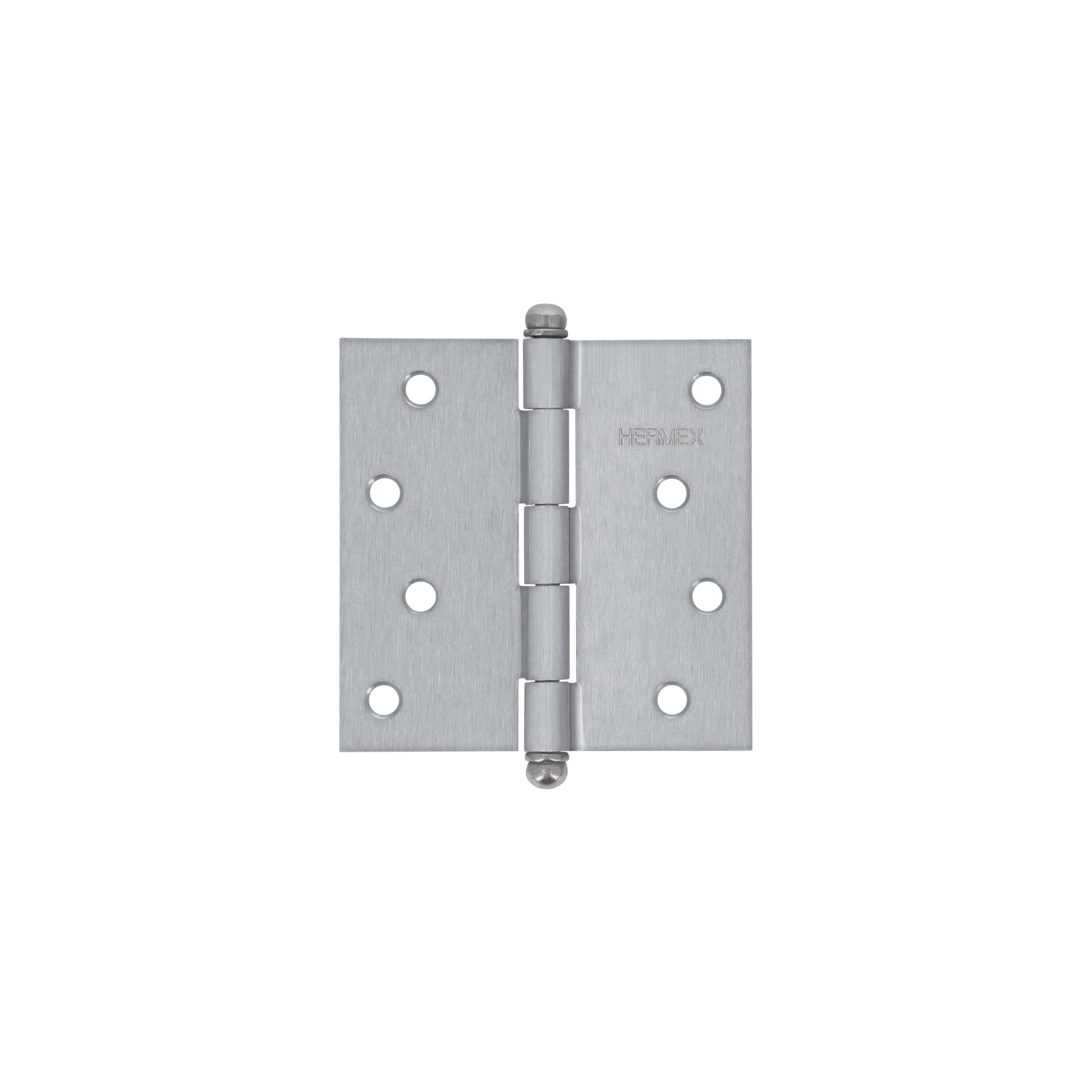Bisagra cuadrada 4", satinado, cabeza redonda, HERMEX