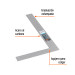 Escuadra 8"x12" de acero para cantero, TRUPER