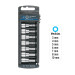 Juego de 7 dados cuadro 3/8" punta hexagonal mm, TRUPER