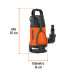 Bomba sumergible plástica, 1 HP para agua sucia, TRUPER